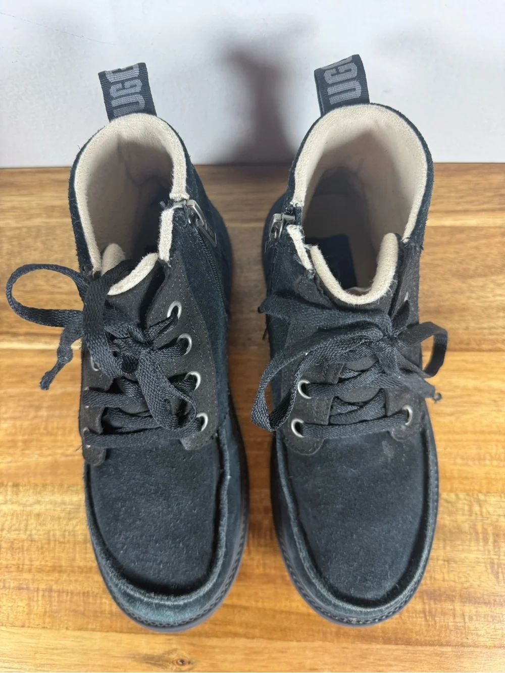 UGG Chelham Black Suede Weather Boot Size 4
